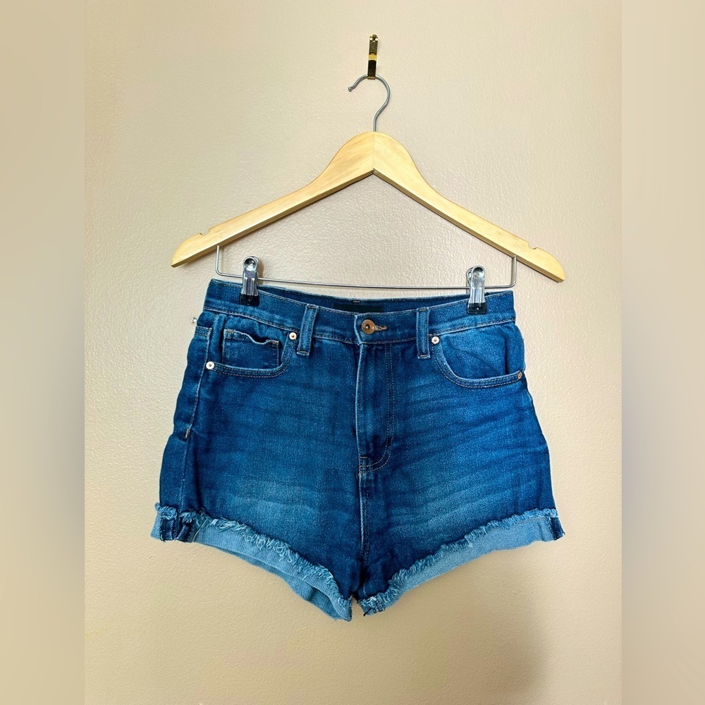 Kendall & Kylie denim High waisted Short SZ 5/27 Dark Wash Cuffed